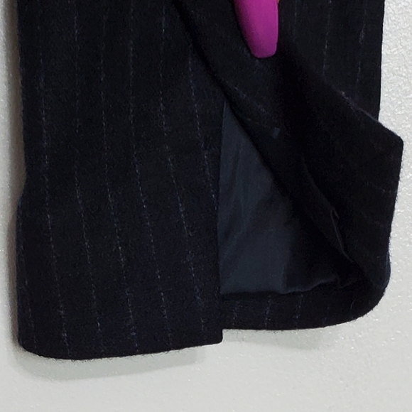 NWT Crippen size S wool alpaca blend long sleeve striped 2 buttons blazer navy - Picture 7 of 11